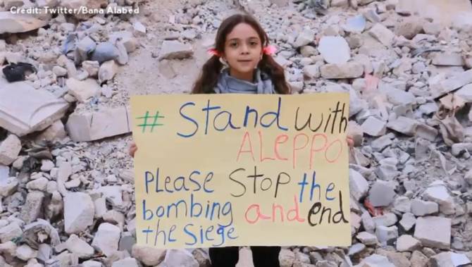 Seven Year-Old Bana Alabed Uses Twitter to Share the Reality of Living in Aleppo