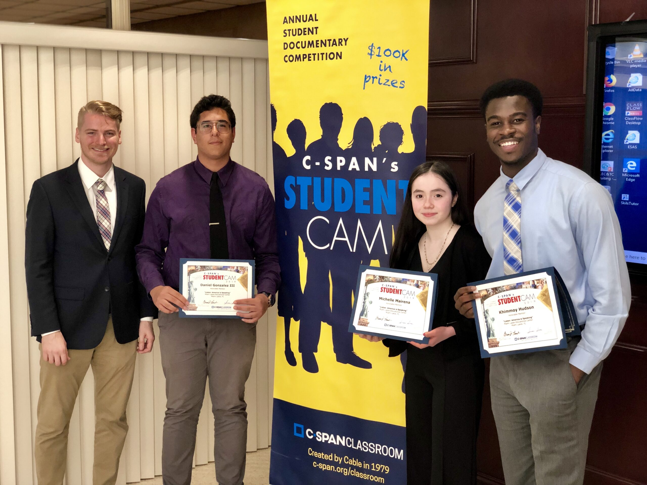 Miami Lakes Educational Center Students Win Prizes in C-SPAN’s Video Documentary Competition